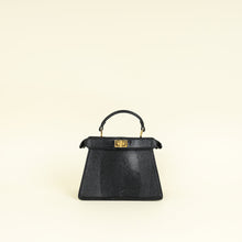 Fendi Black Lizard ISeeU Petite Peekaboo Bag