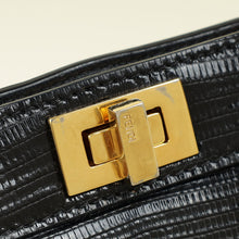 Fendi Black Lizard ISeeU Petite Peekaboo Bag