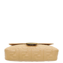 Fendi Beige FF Embossed Baguette Medium Bag
