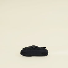 Fendi Black Pony Hair Flower Applique Baguette Bag