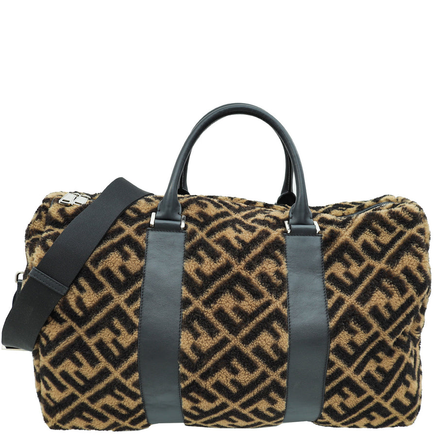 Fendi Bicolor Shearling Duffle Bag
