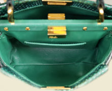 Fendi Green Python Peekaboo Mini Bag