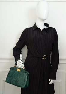 Fendi Green Python Peekaboo Mini Bag
