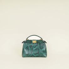 Fendi Green Python Peekaboo Mini Bag