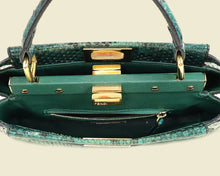 Fendi Green Python Peekaboo Mini Bag