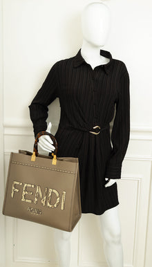 Fendi Etoupe Sunshine Medium and Elaphe Bag