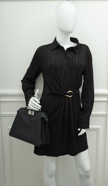 Fendi Black Cuoio Selleria Peekaboo ISeeU Small Bag