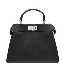 Fendi Black Cuoio Selleria Peekaboo ISeeU Small Bag