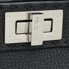 Fendi Black Cuoio Selleria Peekaboo ISeeU Small Bag