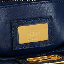 Fendi Navy Blue Ostrich Mini Peekaboo Bag