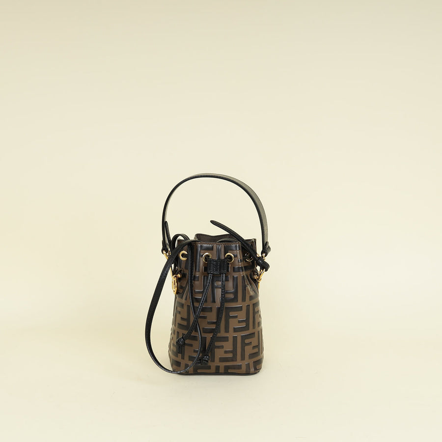 Fendi Bicolor Zucca Mon Tresor Mini Bucket Bag
