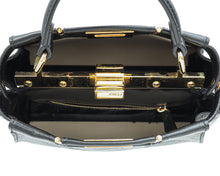 Fendi Black Peekaboo Glossy Mini Bag