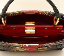 Fendi Bicolor Peekaboo Python Mini Bag