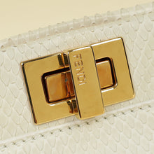 Fendi Vintage White Python Mini Peekaboo Bag