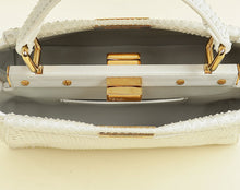 Fendi Vintage White Python Mini Peekaboo Bag