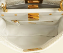 Fendi Vintage White Python Mini Peekaboo Bag