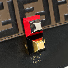 Fendi Bicolor Zucca Embossed Kan I Small Shoulder Bag