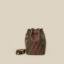 Fendi Brown FF Embossed Mon Tresor Bucket Bag
