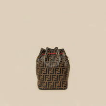 Fendi Brown FF Embossed Mon Tresor Bucket Bag