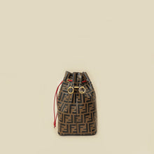 Fendi Brown FF Embossed Mon Tresor Bucket Bag