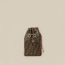 Fendi Brown FF Embossed Mon Tresor Bucket Bag