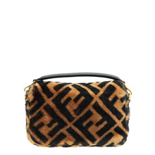 Fendi Brown FF Baguette Mini Sheepskin Fur Shoulder Bag