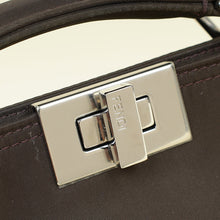 Fendi Ebene Sunflower Mini Peekaboo I SEE U Satchel Bag