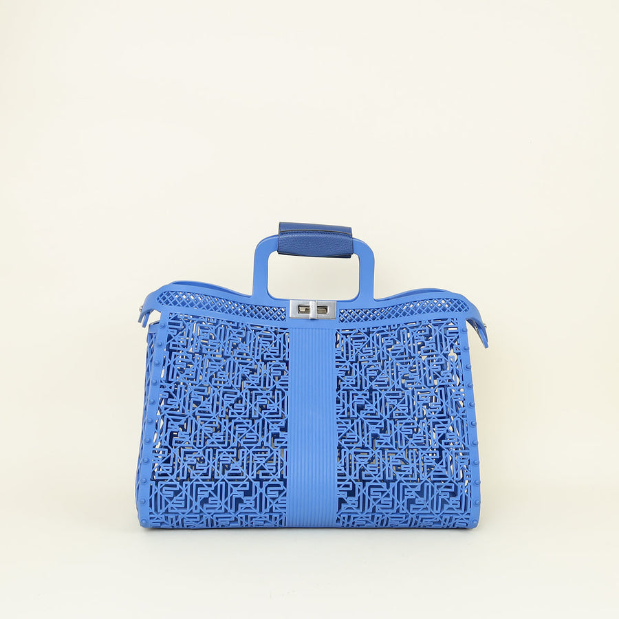 Fendi Royal Blue Forty8 Basket Tote Bag