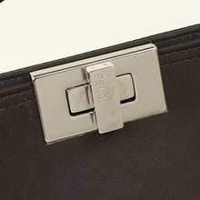 Fendi Ebene Sunflower Mini Peekaboo I See U Satchel Bag