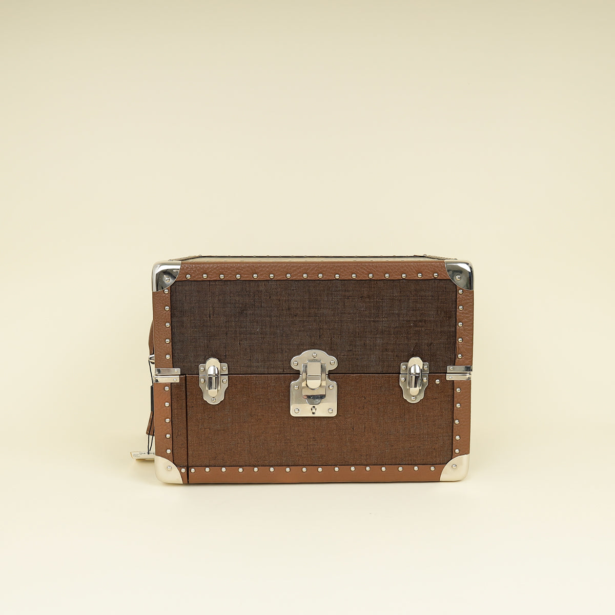 Fendi Brown Vintage Selleria Jewelry Holder Trunk Case