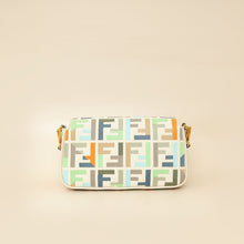 Fendi Multicolor FF Embroidery Baguette Medium Bag