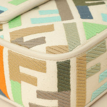 Fendi Multicolor FF Embroidery Baguette Medium Bag