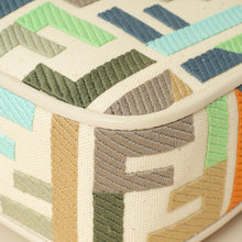 Fendi Multicolor FF Embroidery Baguette Medium Bag