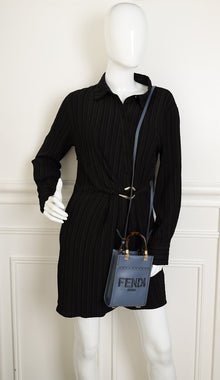 Fendi Dark Blue Mini Sunshine Shopper Bag