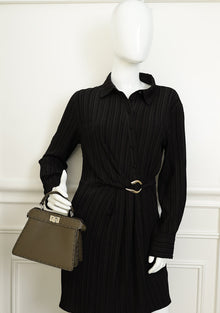 Fendi Dark Olive Selleria Petite Peekaboo ISeeU Bag