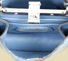 Fendi Blue Selleria Peekaboo ISeeU Petite Bag
