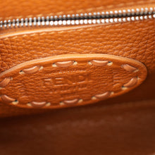 Fendi Brown Selleria Mini Peekaboo Python Handle Bag