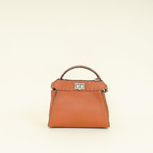 Fendi Brown Selleria Mini Peekaboo Python Handle Bag