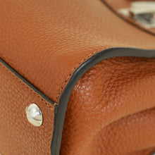 Fendi Brown Selleria Mini Peekaboo Python Handle Bag