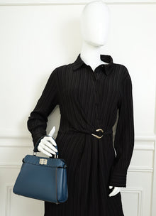 Fendi Dark Teal Peekaboo Selleria Mini Bag