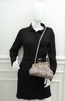 Fendi Natural Pink First Python Small Bag
