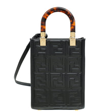 Fendi Black FF Embossed FENDI Mini Sunshine Shopper Bag