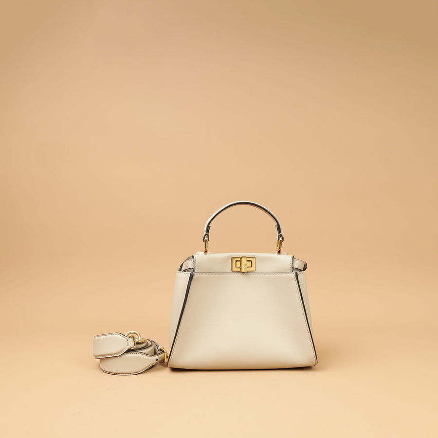 Fendi Beige Mini Peekaboo Bag