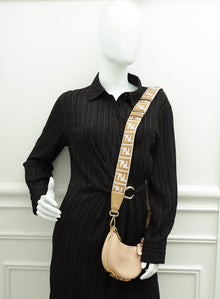 Fendi Light Peach Nano Fendigraphy Bag W/ Adjustable Strap You