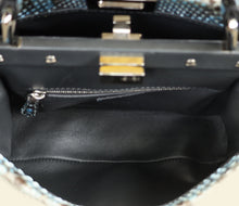 Fendi Blue Python Mini Peekaboo Bag