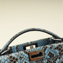 Fendi Blue Python Mini Peekaboo Bag