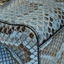 Fendi Blue Python Mini Peekaboo Bag
