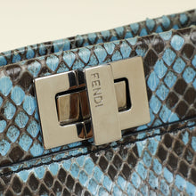 Fendi Blue Python Mini Peekaboo Bag