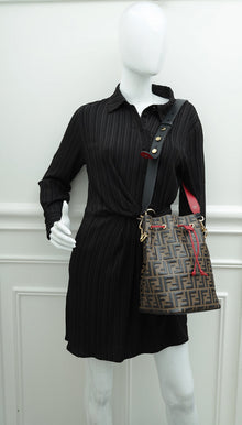 Fendi Bicolor FF Zucca Embossed Mon Tresor Small Bucket Bag
