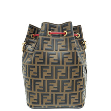 Fendi Bicolor FF Zucca Embossed Mon Tresor Small Bucket Bag